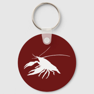 crawfish's silhouette (White) キーホルダー