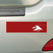 crawfish's silhouette (White) バンパーステッカー (車上)