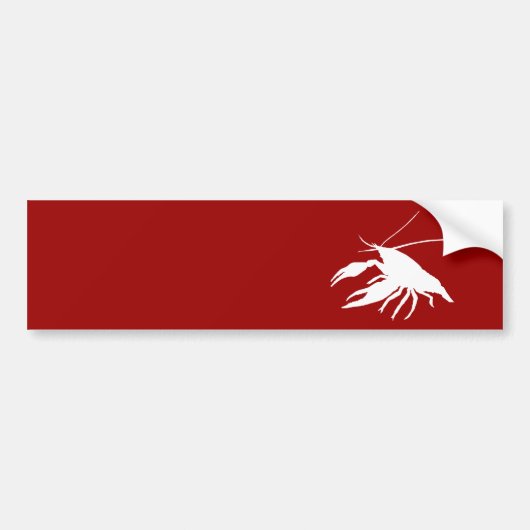 crawfish's silhouette (White) バンパーステッカー (正面)