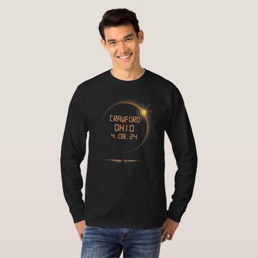 Crawford Ohio OH Total Solar Eclipse April 8 2024  Tシャツ (正面フル)