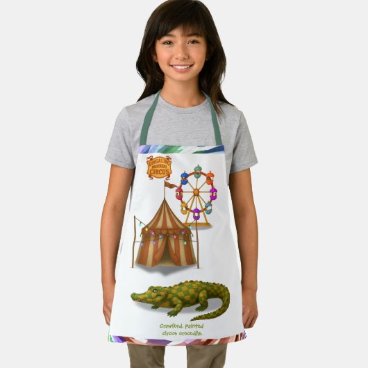 Crawford, painted circus crocodile エプロン (インサイチュ)