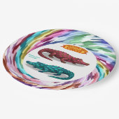 Crawford, painted circus crocodile ペーパープレート (アングル)