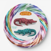 Crawford, painted circus crocodile ペーパープレート (正面)