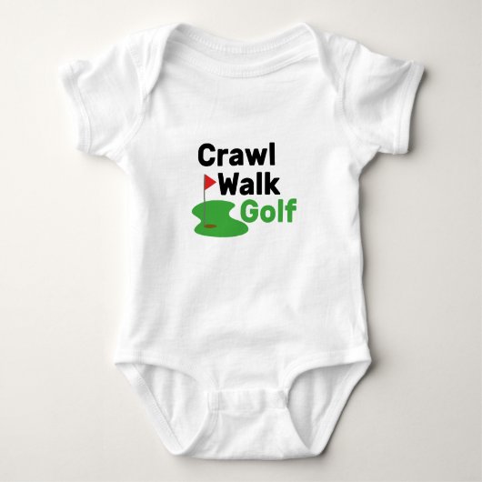 crawl walk golf Golfer  baby, Golfer dad gift, Fun ベビーボディスーツ (正面)