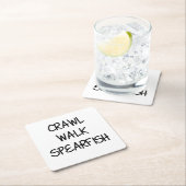 Crawl Walk Spearfish スクエアペーパーコースター (インサイチュ)