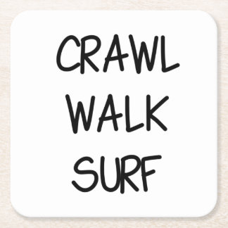 Crawl Walk Surf スクエアペーパーコースター