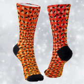 Crawling Black Ants on Red White Picnic Tablecloth ソックス