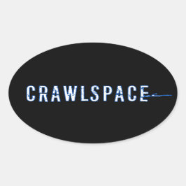 Crawlspace楕円ステッカー – 光沢 楕円形シール