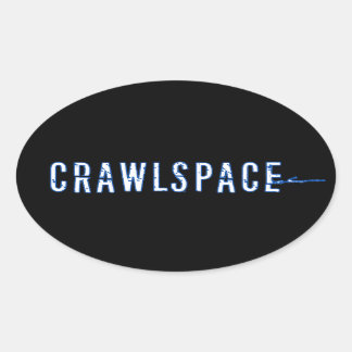 Crawlspace楕円ステッカー – 光沢 楕円形シール