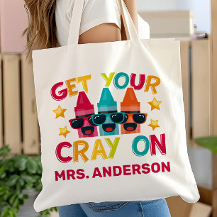 Crayをオンにおもしろい先生 トートバッグ