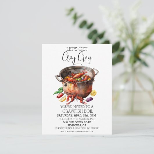 Crayクロウフィッシュを取得する魚介類を沸騰 招待状 (スタンド正面)