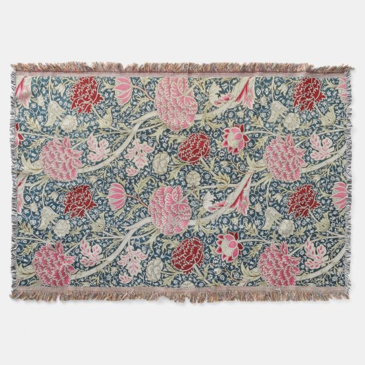 Crayパターン(William Morrisによる) スローブランケット (正面)