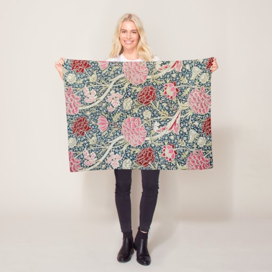 Crayパターン(William Morrisによる) フリースブランケット (インサイチュ)