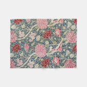 Crayパターン(William Morrisによる) フリースブランケット (正面(横))