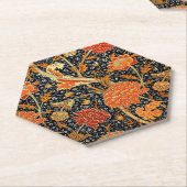 Cray、美しいウィリアム・モリスのパターン ペーパーコースター (アングル)