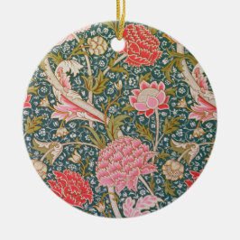 Cray - Art nouveau floral print by William Morris セラミックオーナメント