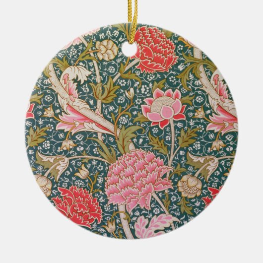 Cray - Art nouveau floral print by William Morris セラミックオーナメント (正面)