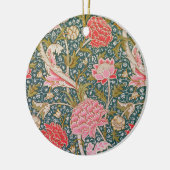 Cray - Art nouveau floral print by William Morris セラミックオーナメント (左)
