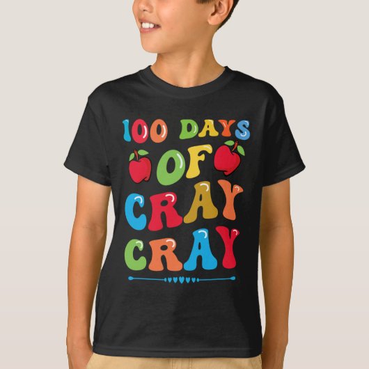 Cray Crayの100日 – リンゴと本 Tシャツ (正面)
