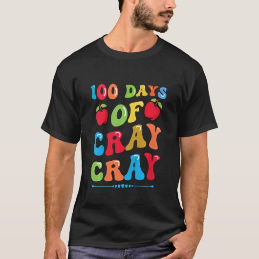 Cray Crayの100日 – リンゴと本 Tシャツ (正面)