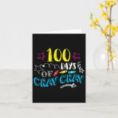 Cray Crayの100日-先生学生100日 カード (黄色い花)