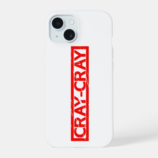 Cray-Crayスタンプ iPhone 15ケース (裏面)