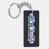 Cray Cray Vote Blueを最後まで無効にする キーホルダー (正面左)