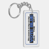Cray Cray Vote Blueを最後まで無効にする キーホルダー (正面左)