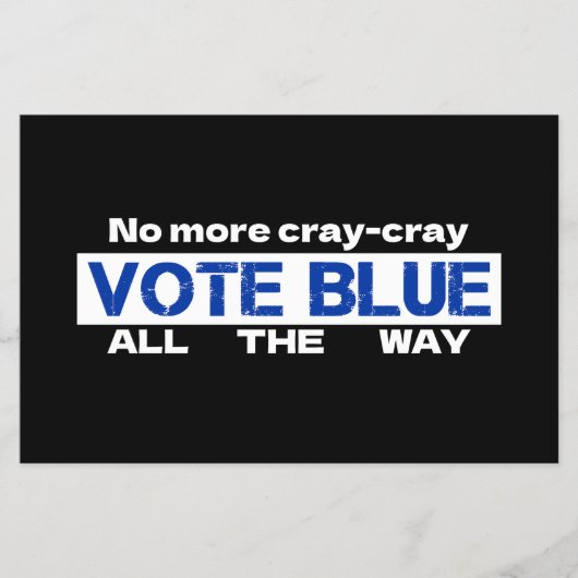 Cray Cray Vote Blueを最後まで無効にする チラシ (正面)