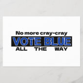 Cray Cray Vote Blueを最後まで無効にする チラシ (裏面)