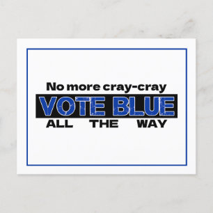 Cray Cray Vote Blueを最後まで無効にする ポストカード