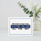 Cray Cray Vote Blueを最後まで無効にする ポストカード (スタンド正面)