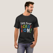 Cray Onおもしろいチョークフォント先生スクールダー Tシャツ (正面フル)