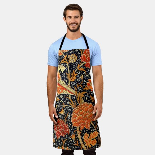 Cray, pattern by William Morris, エプロン (着用した状態)