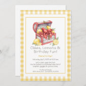 Crayfish & Lemon Treasure Chest Birthday  招待状 (正面/裏面)