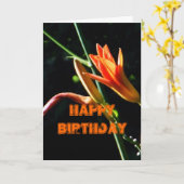 Crayolaのワスレグサのハッピーバースデー カード (黄色い花)