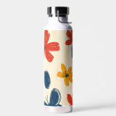 Crayon and Butterfly Flowers ウォーターボトル (左面)