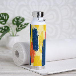 Crayon and Butterfly Flowers ウォーターボトル