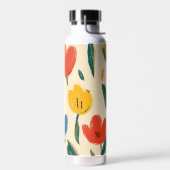 Crayon and Butterfly Flowers ウォーターボトル (左面)