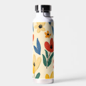 Crayon and Butterfly Flowers ウォーターボトル (左面)