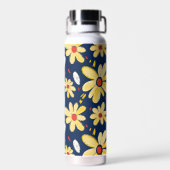 Crayon and Butterfly Flowers ウォーターボトル (背面)