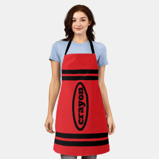 Crayon Apron Family & Group Costumes - Red エプロン