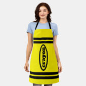 Crayon Apron Family & Group Costumes - Yellow エプロン (着用した状態)