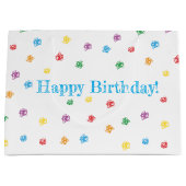 Crayon bolsa regalo "Happy Birthday" ラージペーパーバッグ (正面)