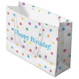Crayon bolsa regalo "Happy Birthday" ラージペーパーバッグ