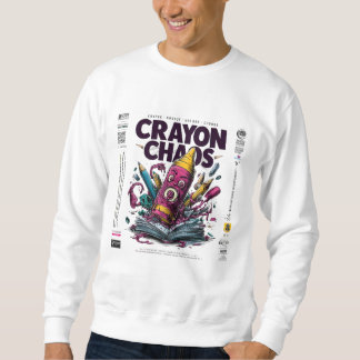 Crayon Chaos Art – Trippy Melting Crayon Streetwea スウェットシャツ