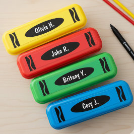Crayon Colorful School Teacher Student Name ラベル