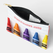 Crayon Notebook Paper Zippered Pouch アクセサリーポーチ (見開き)