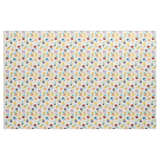 Crayon Sesame Pals Party Pattern ファブリック (ヤード)