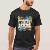 Crayons And Flower Teaching Educator Tシャツ (正面)